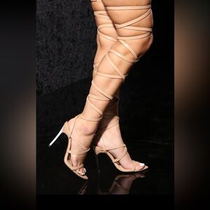 Maya Wrap Up Heeled
Sandals - Nude